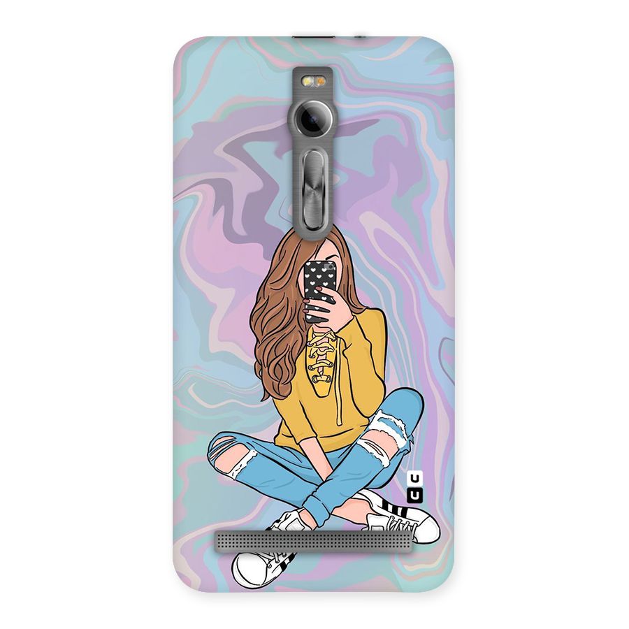 Selfie Girl Illustration Back Case for Asus Zenfone 2