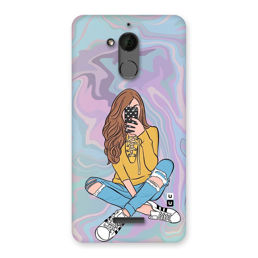 Selfie Girl Illustration Back Case for Coolpad Note 5