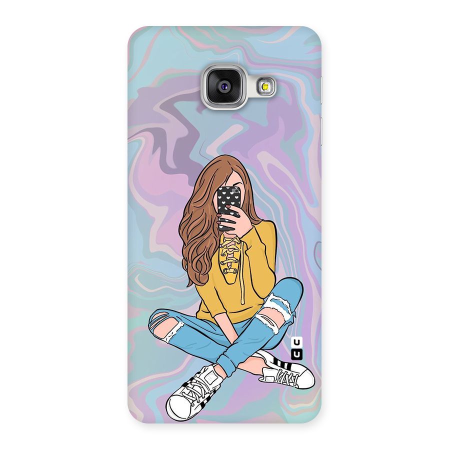 Selfie Girl Illustration Back Case for Galaxy A3 2016
