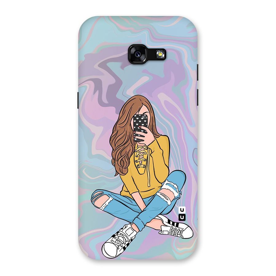 Selfie Girl Illustration Back Case for Galaxy A5 2017