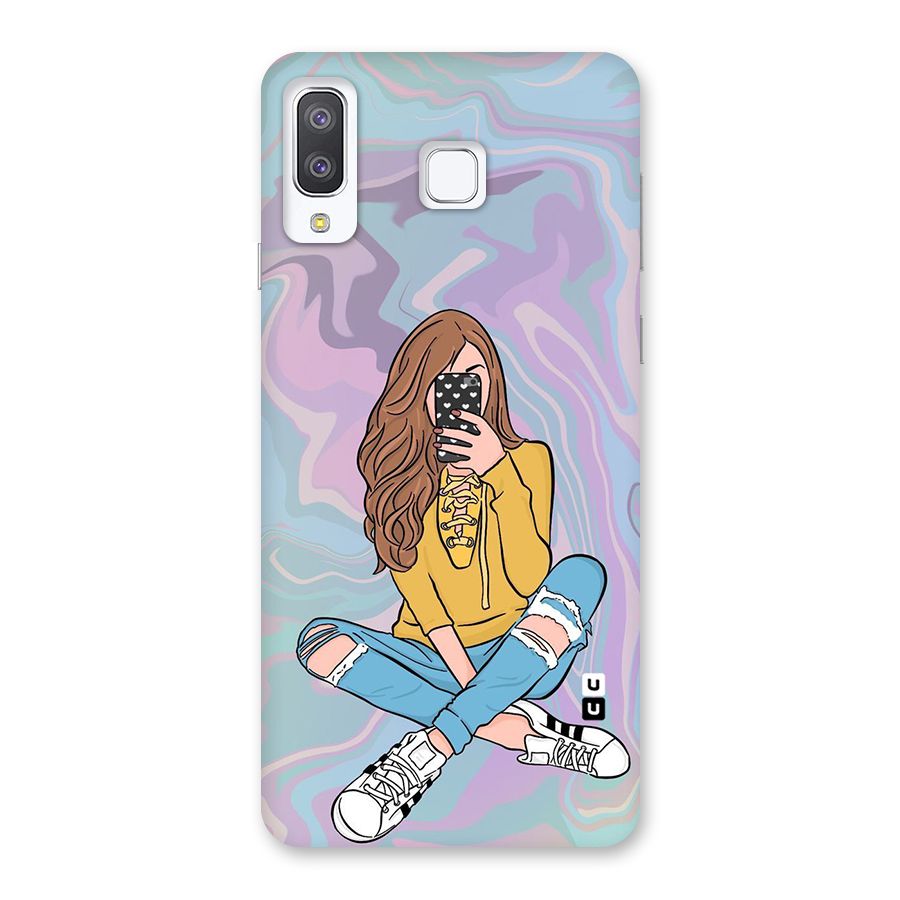 Selfie Girl Illustration Back Case for Galaxy A8 Star