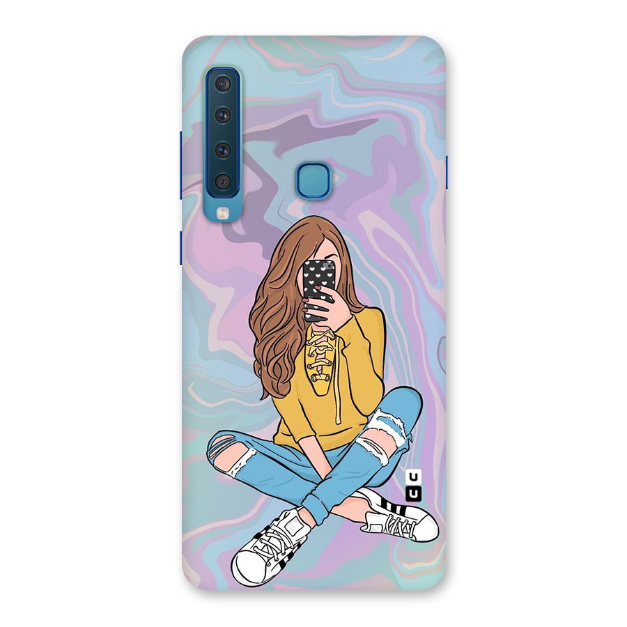 Selfie Girl Illustration Back Case for Galaxy A9 (2018)