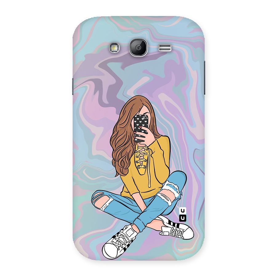 Selfie Girl Illustration Back Case for Galaxy Grand