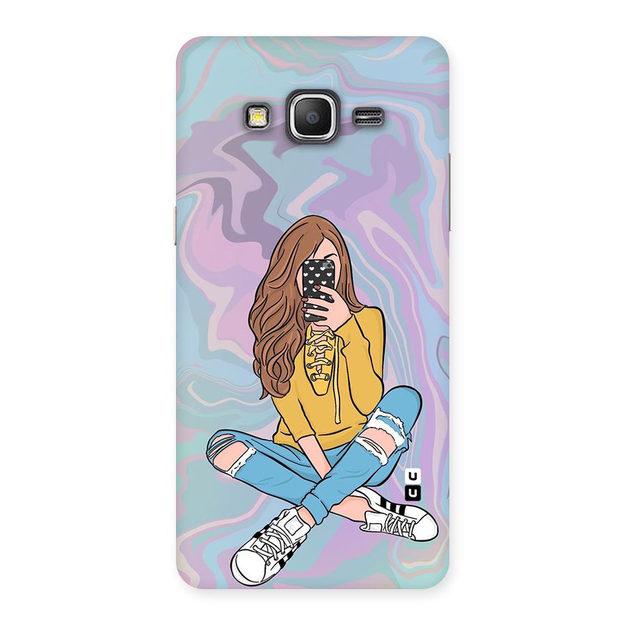 Selfie Girl Illustration Back Case for Galaxy Grand Prime
