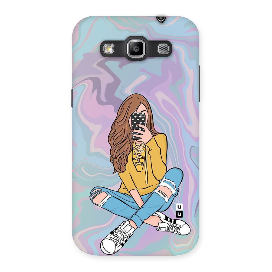 Selfie Girl Illustration Back Case for Galaxy Grand Quattro