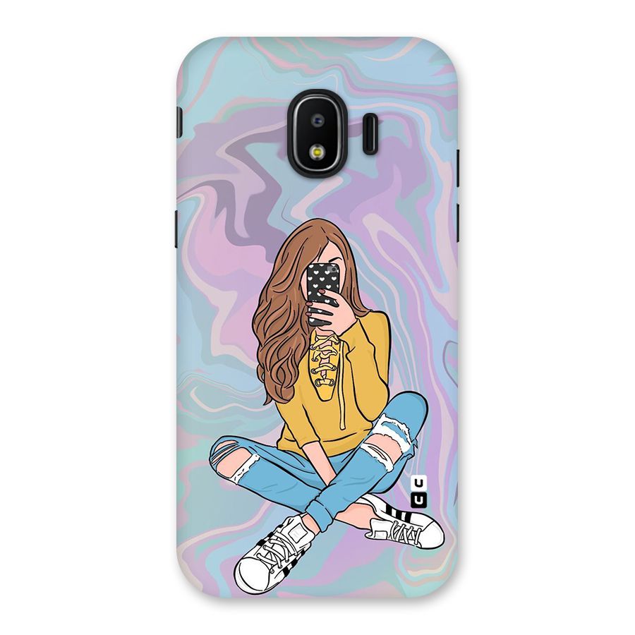 Selfie Girl Illustration Back Case for Galaxy J2 Pro 2018