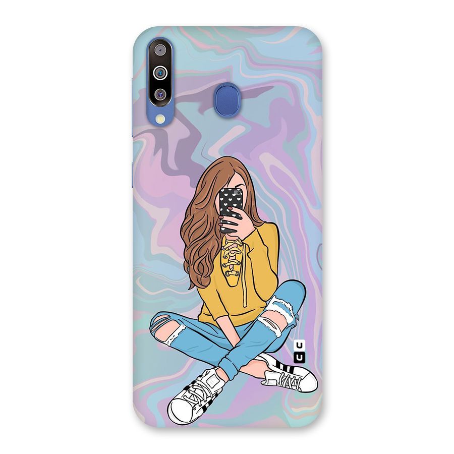 Selfie Girl Illustration Back Case for Galaxy M30