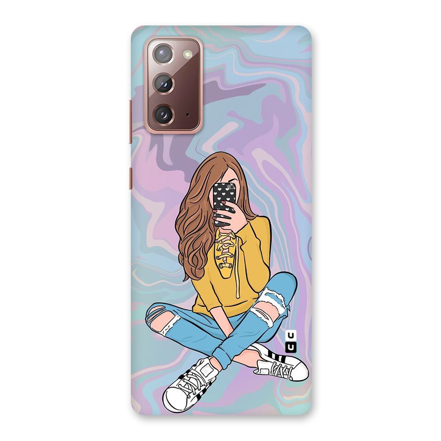 Selfie Girl Illustration Back Case for Galaxy Note 20