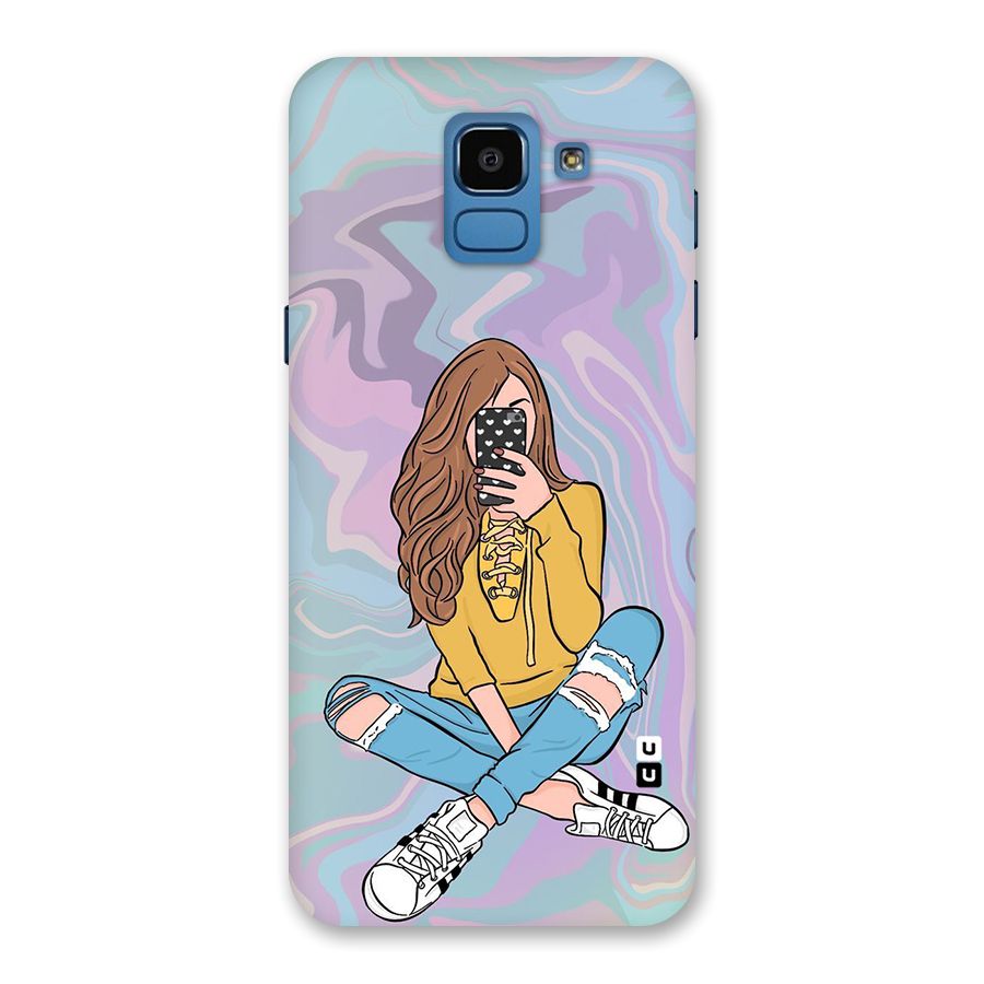 Selfie Girl Illustration Back Case for Galaxy On6