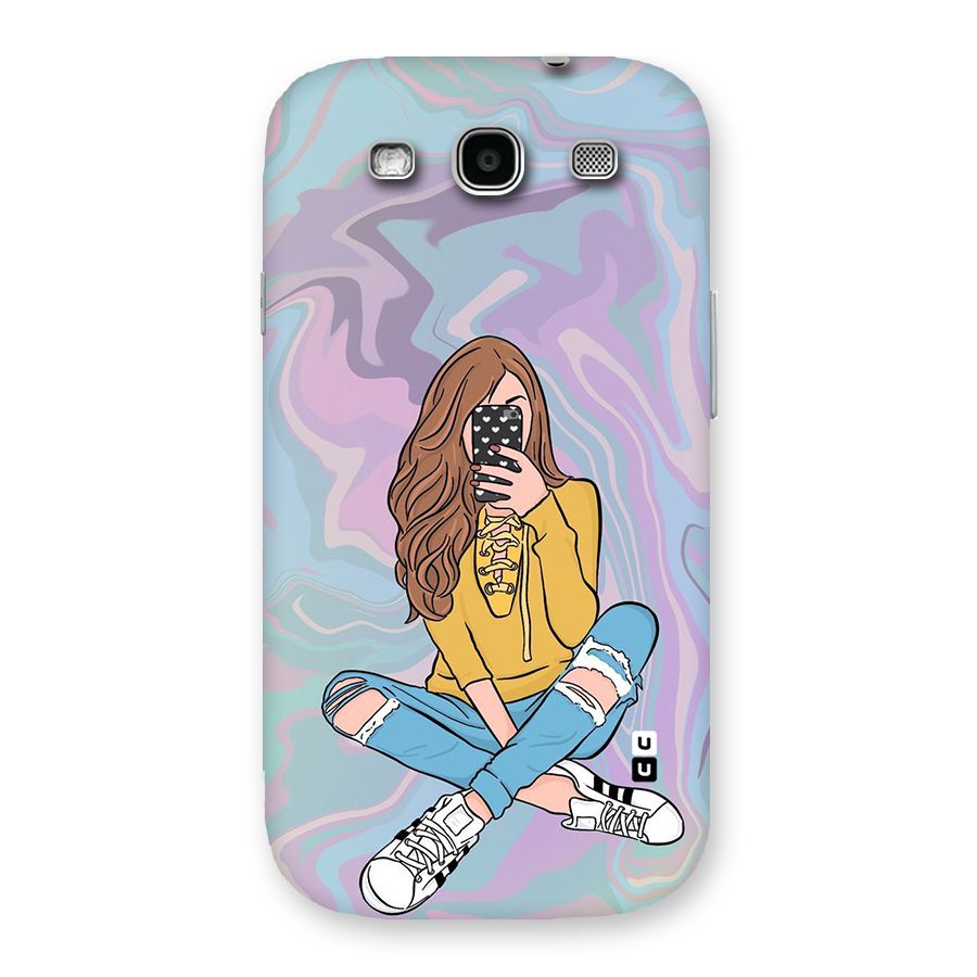 Selfie Girl Illustration Back Case for Galaxy S3