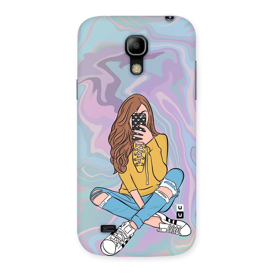 Selfie Girl Illustration Back Case for Galaxy S4 Mini