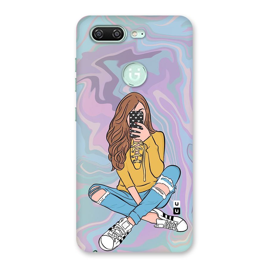 Selfie Girl Illustration Back Case for Gionee S10