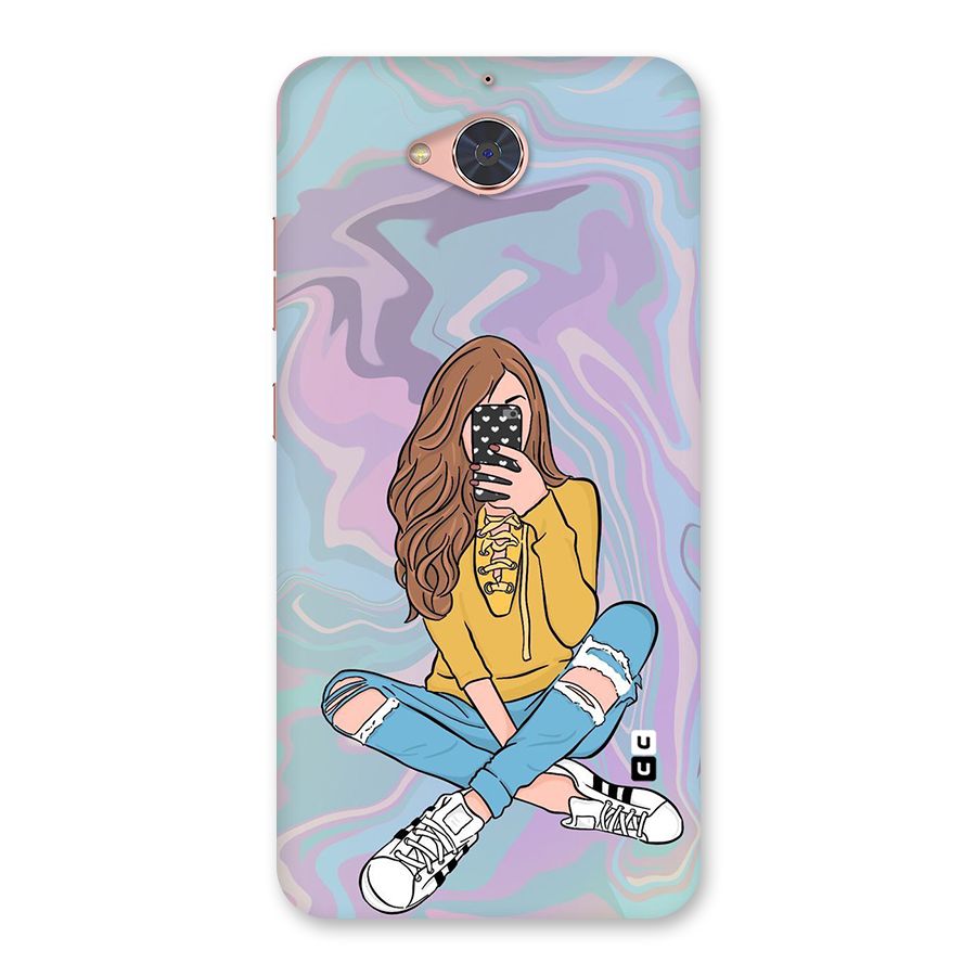 Selfie Girl Illustration Back Case for Gionee S6 Pro