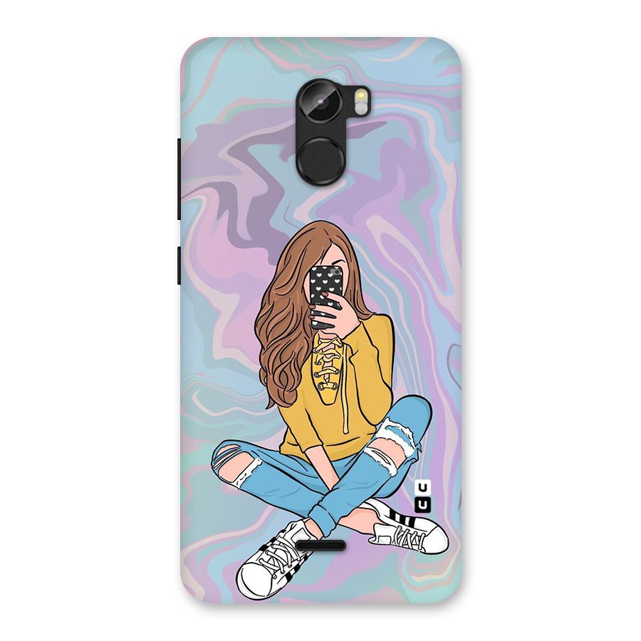 Selfie Girl Illustration Back Case for Gionee X1