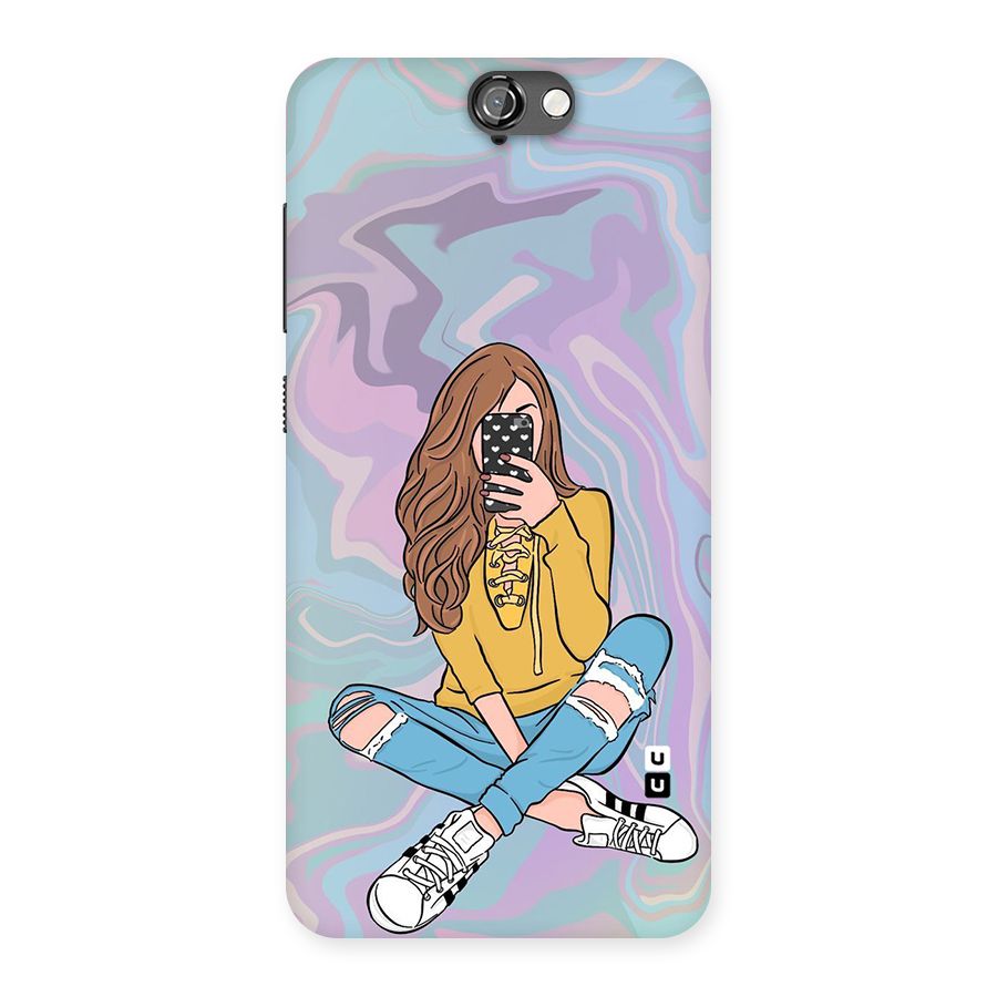 Selfie Girl Illustration Back Case for HTC One A9