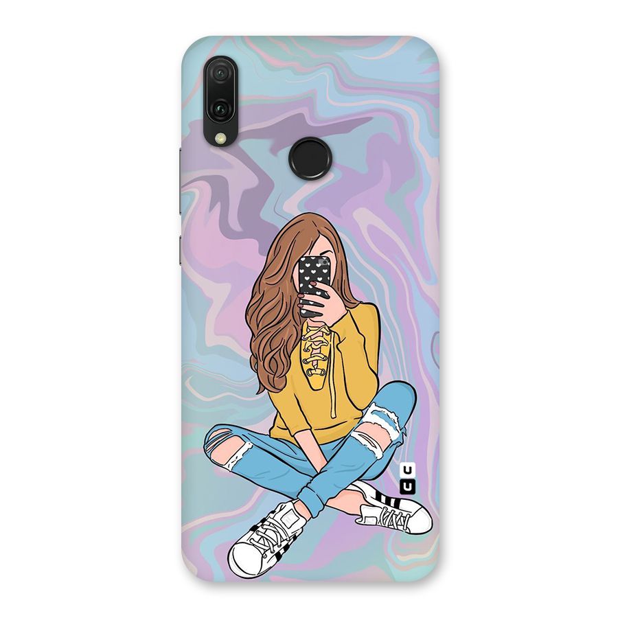 Selfie Girl Illustration Back Case for Huawei Y9 (2019)