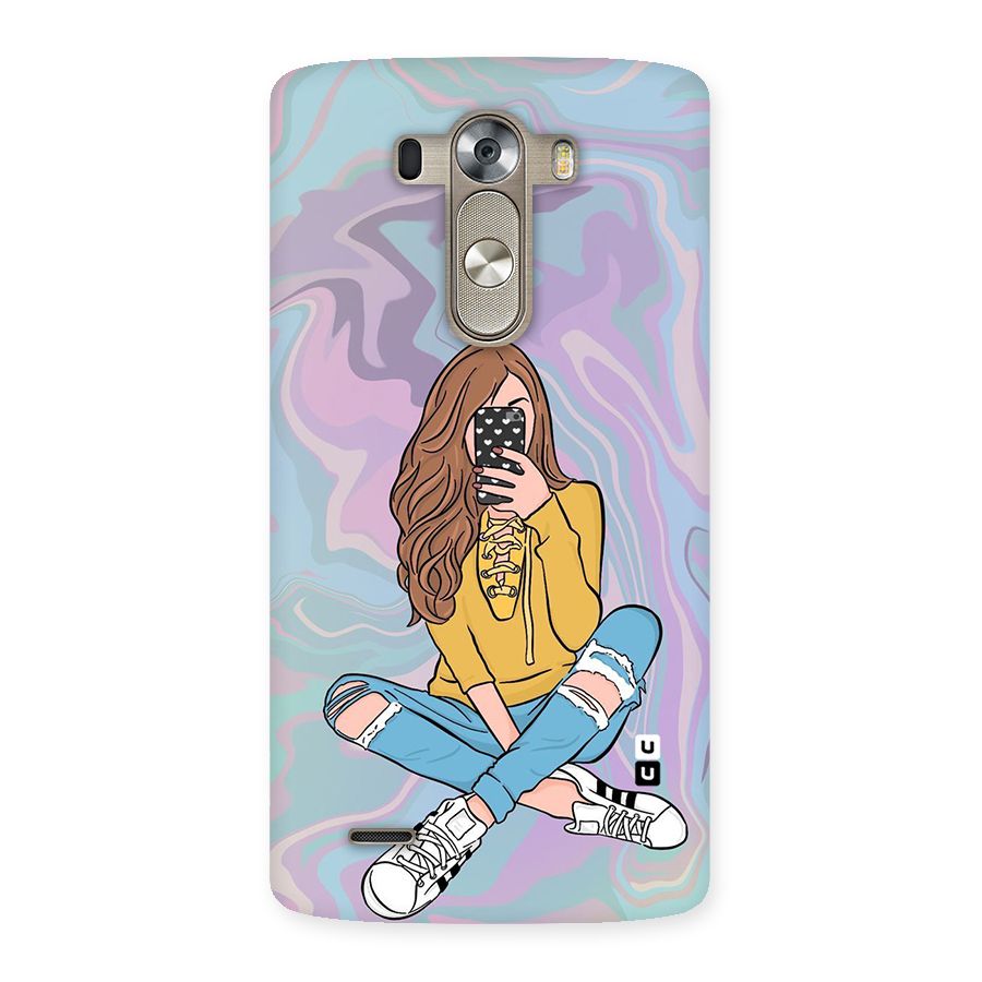 Selfie Girl Illustration Back Case for LG G3