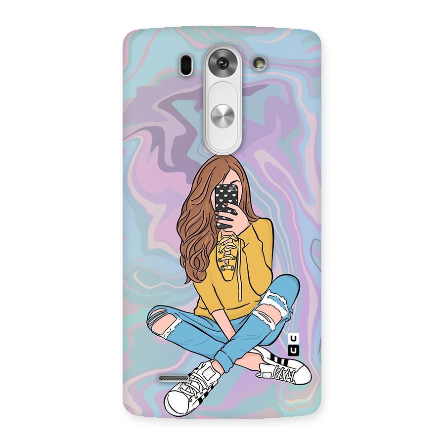 Selfie Girl Illustration Back Case for LG G3 Beat