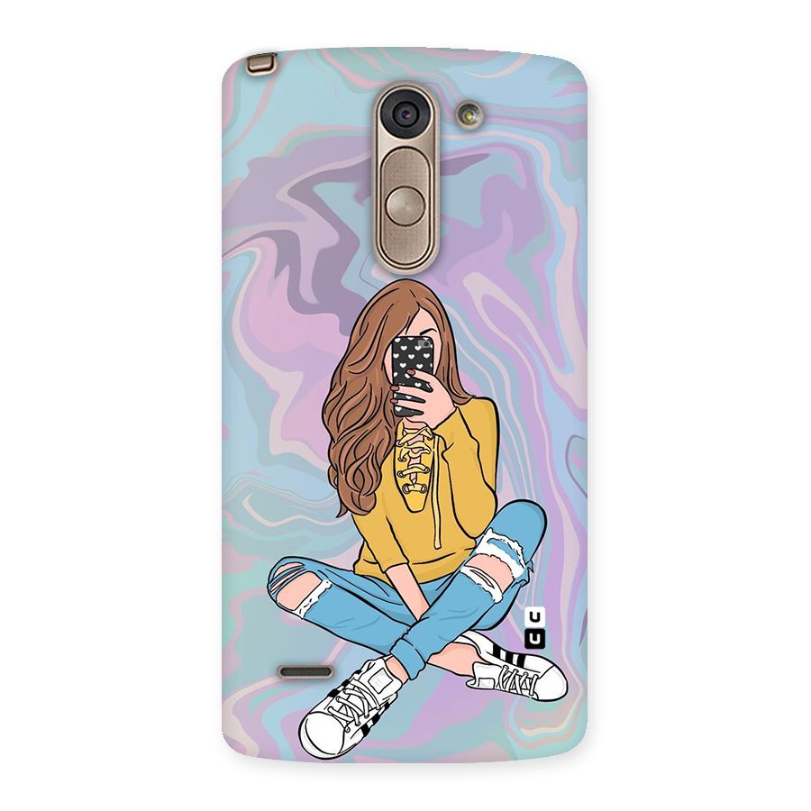 Selfie Girl Illustration Back Case for LG G3 Stylus