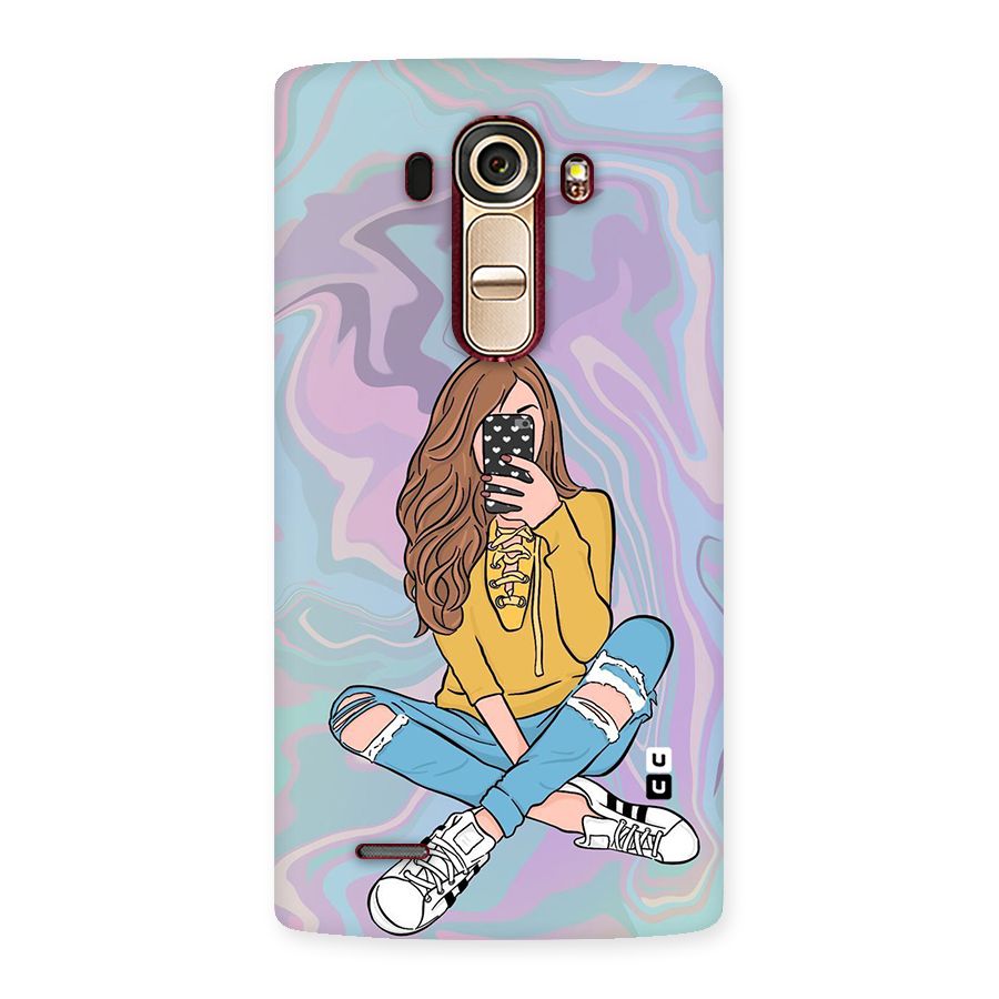 Selfie Girl Illustration Back Case for LG G4