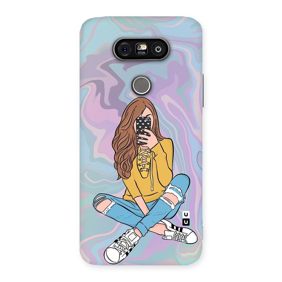 Selfie Girl Illustration Back Case for LG G5
