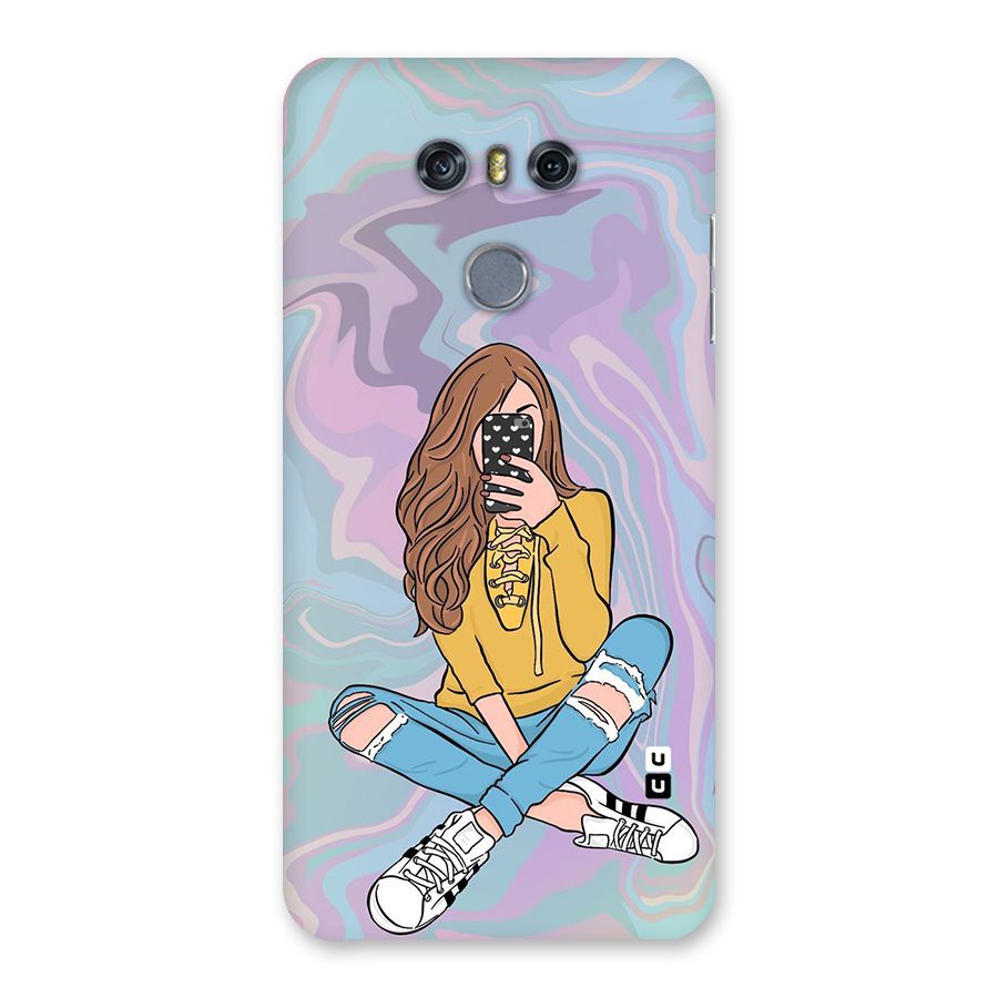 Selfie Girl Illustration Back Case for LG G6