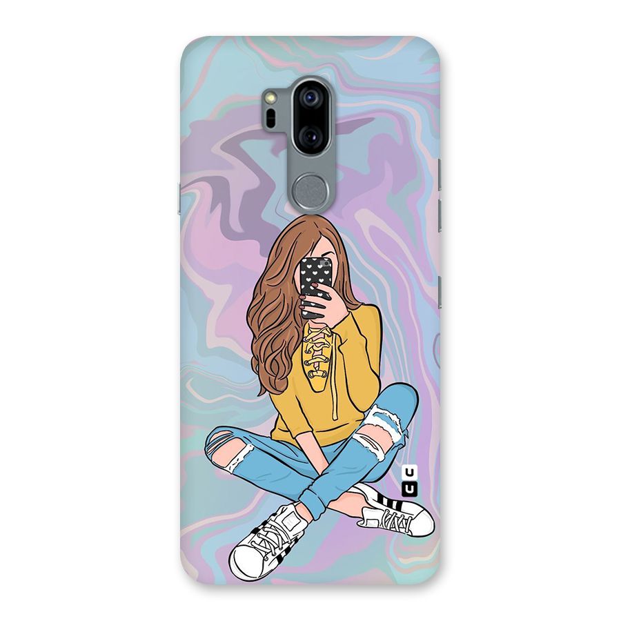 Selfie Girl Illustration Back Case for LG G7