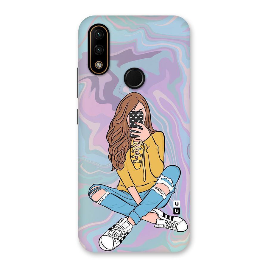 Selfie Girl Illustration Back Case for Lenovo A6 Note