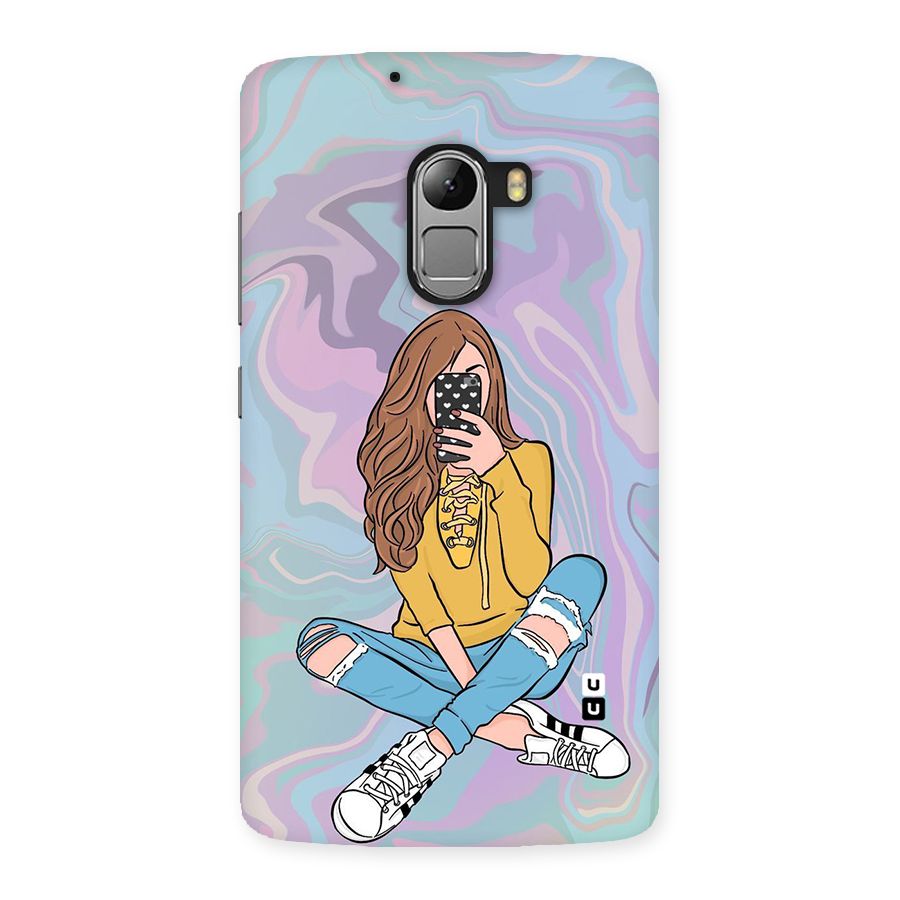 Selfie Girl Illustration Back Case for Lenovo K4 Note