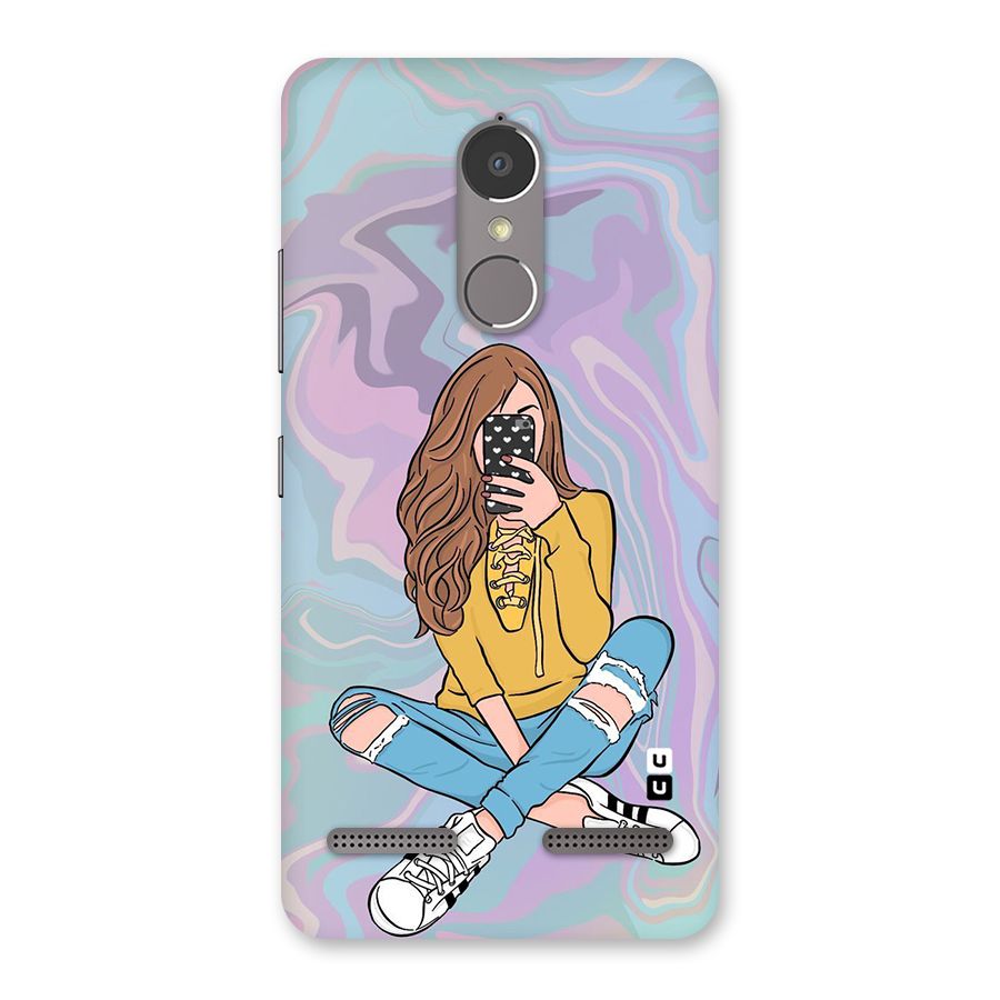 Selfie Girl Illustration Back Case for Lenovo K6