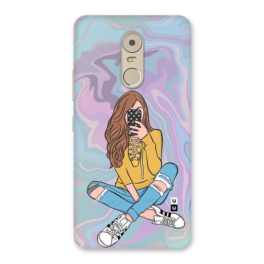 Selfie Girl Illustration Back Case for Lenovo K6 Note