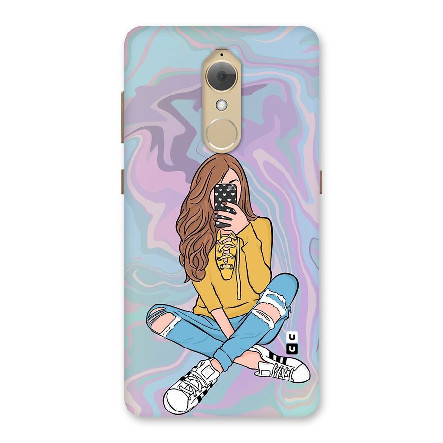 Selfie Girl Illustration Back Case for Lenovo K8