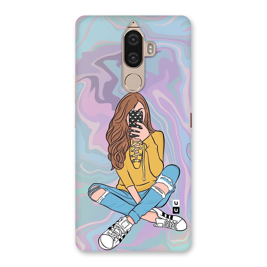 Selfie Girl Illustration Back Case for Lenovo K8 Note