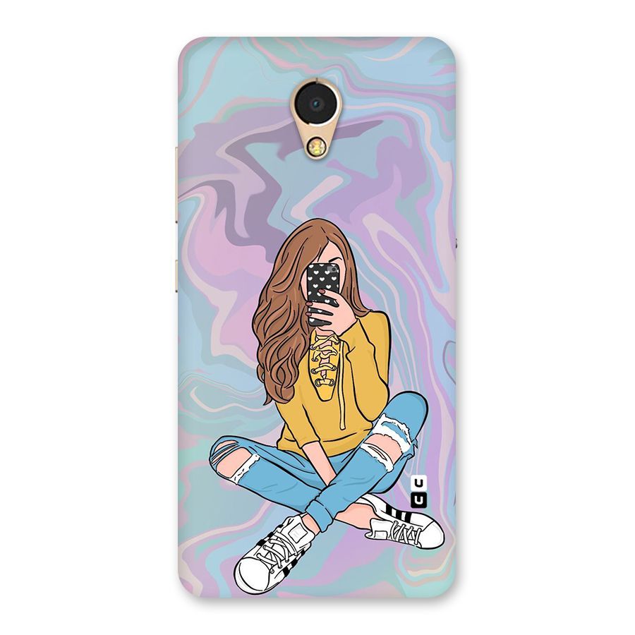 Selfie Girl Illustration Back Case for Lenovo P2