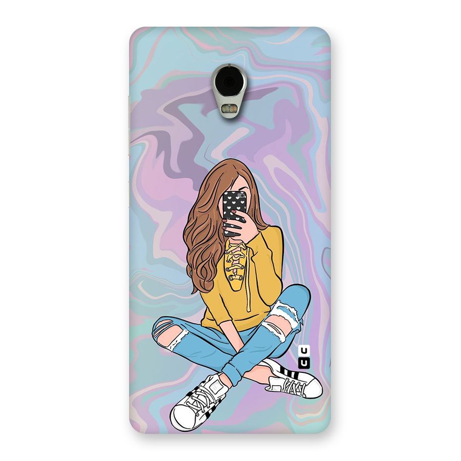 Selfie Girl Illustration Back Case for Lenovo Vibe P1