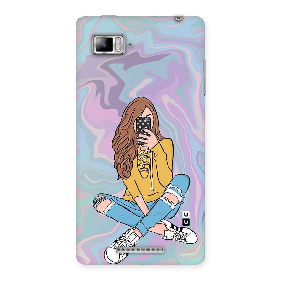 Selfie Girl Illustration Back Case for Lenovo Vibe Z K910