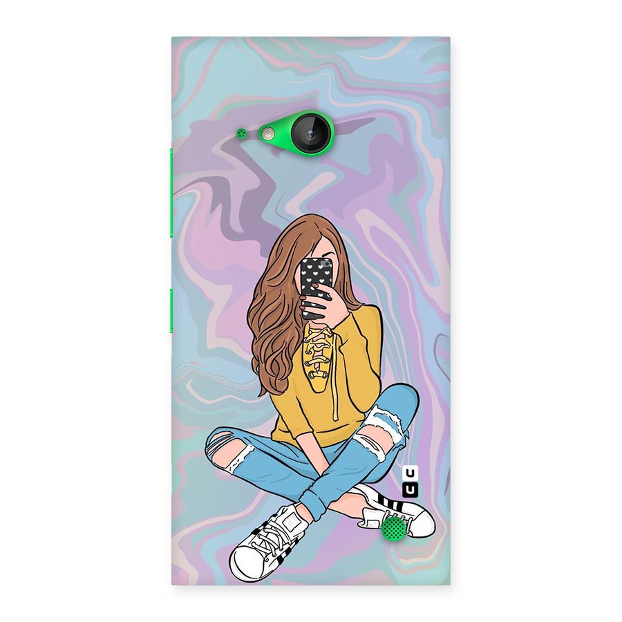 Selfie Girl Illustration Back Case for Lumia 730