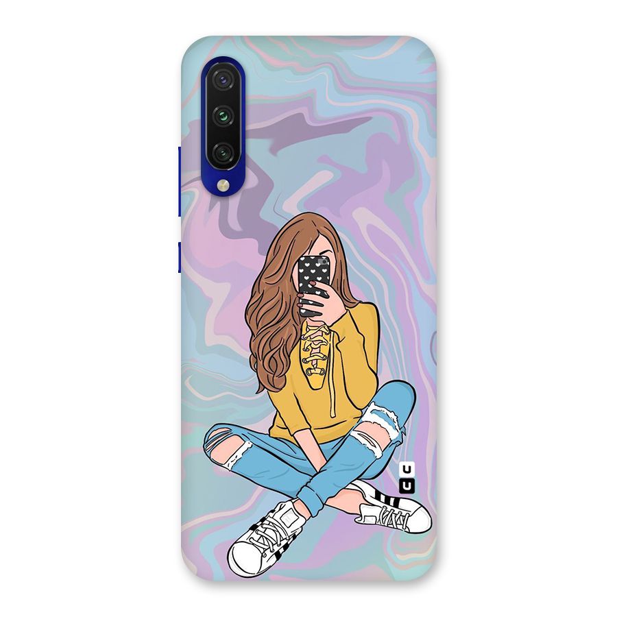 Selfie Girl Illustration Back Case for Mi A3