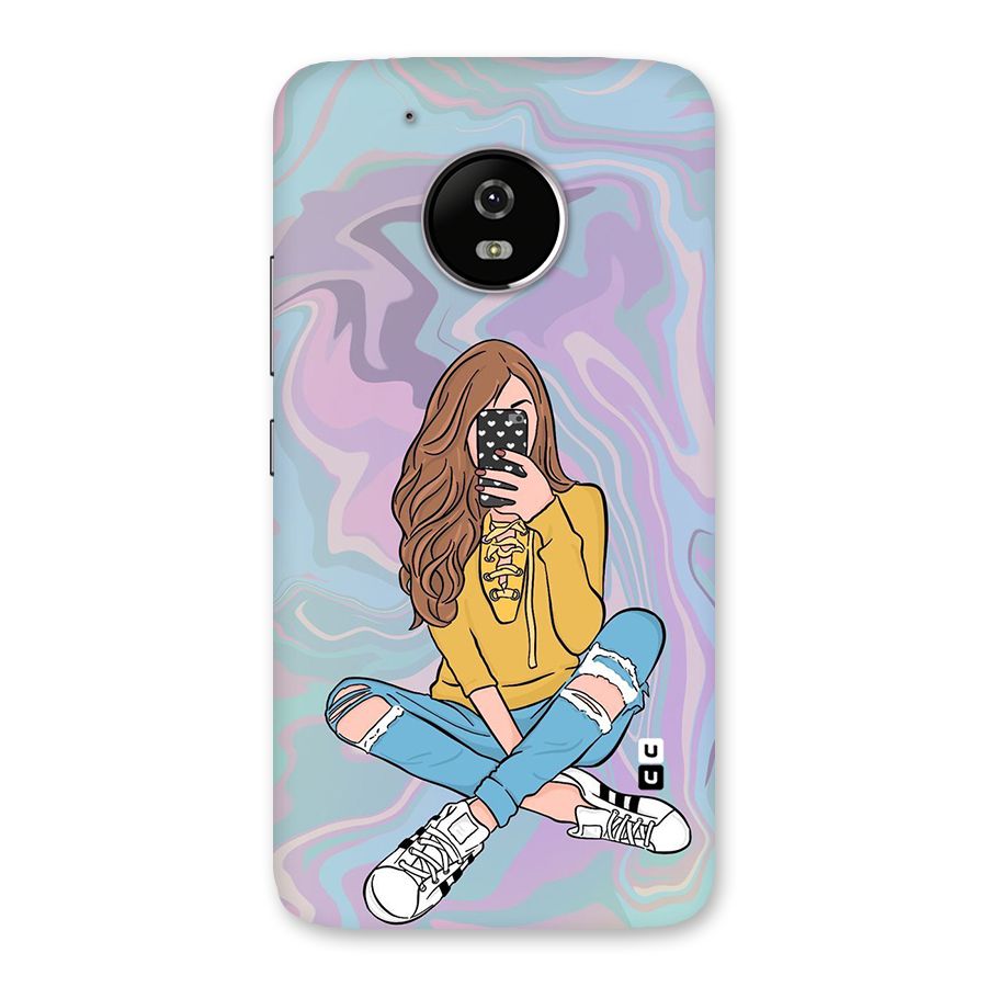 Selfie Girl Illustration Back Case for Moto G5