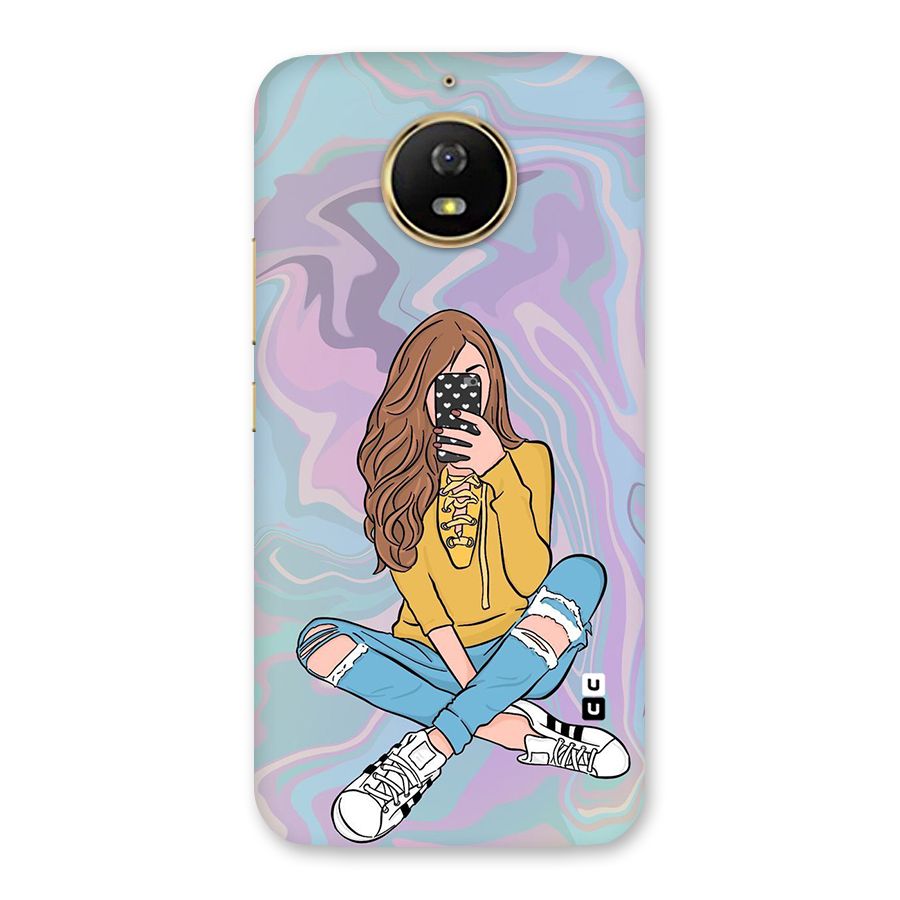 Selfie Girl Illustration Back Case for Moto G5s