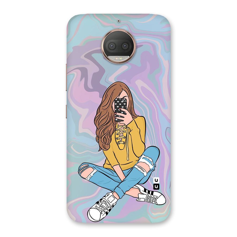 Selfie Girl Illustration Back Case for Moto G5s Plus