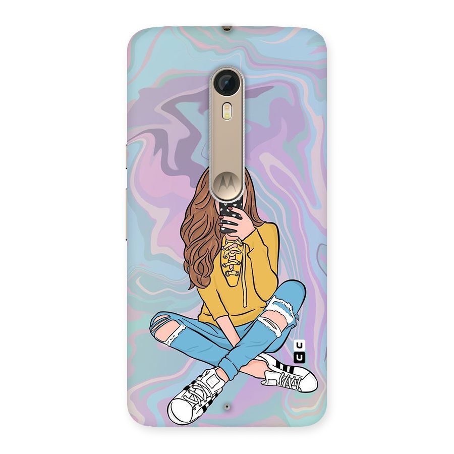 Selfie Girl Illustration Back Case for Motorola Moto X Style