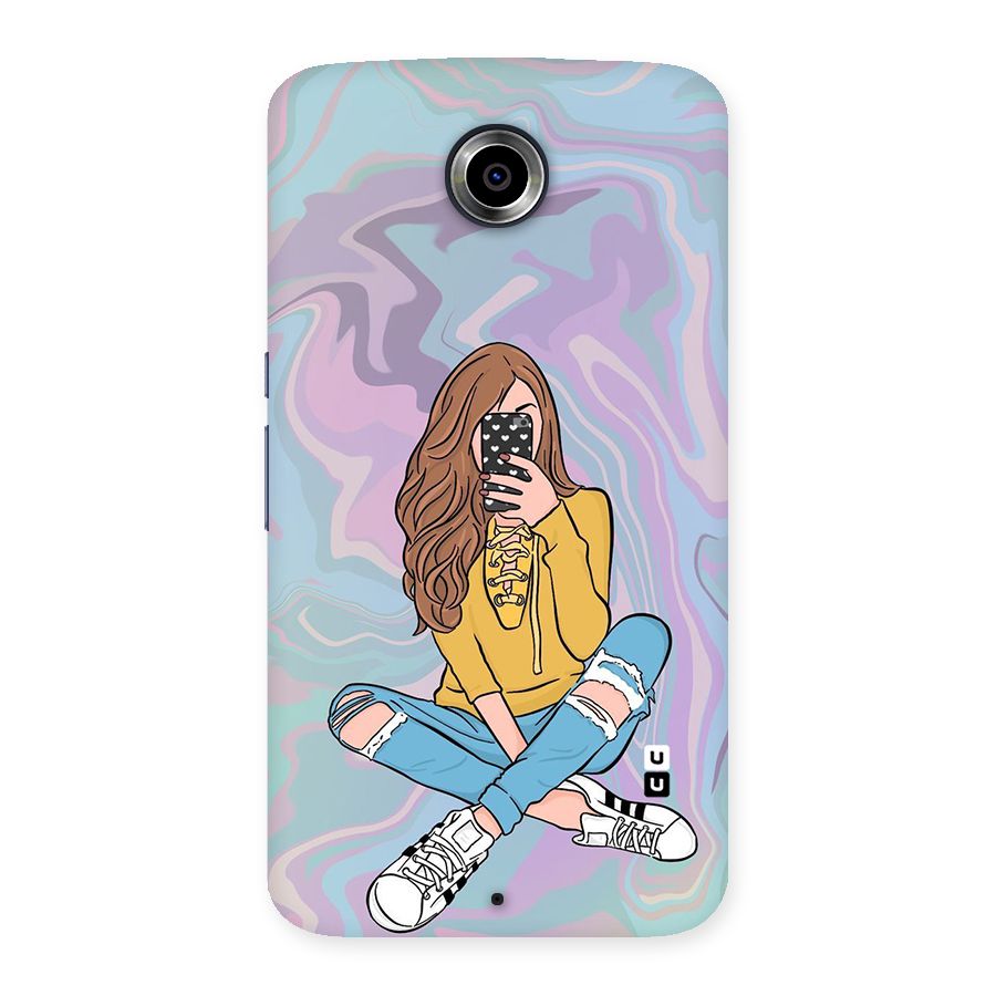 Selfie Girl Illustration Back Case for Nexsus 6
