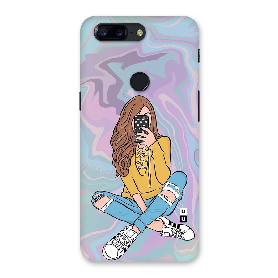 Selfie Girl Illustration Back Case for OnePlus 5T