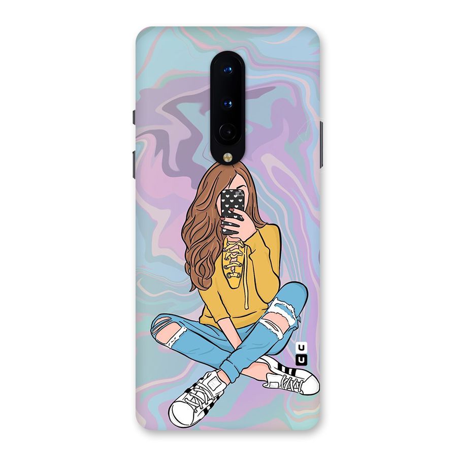 Selfie Girl Illustration Back Case for OnePlus 8