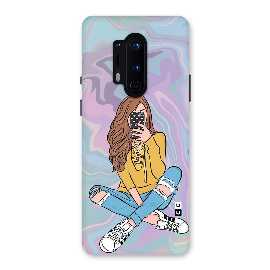 Selfie Girl Illustration Back Case for OnePlus 8 Pro
