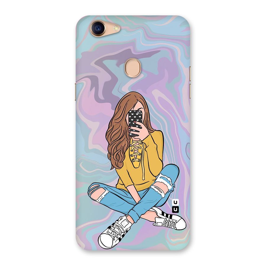 Selfie Girl Illustration Back Case for Oppo F5 Youth