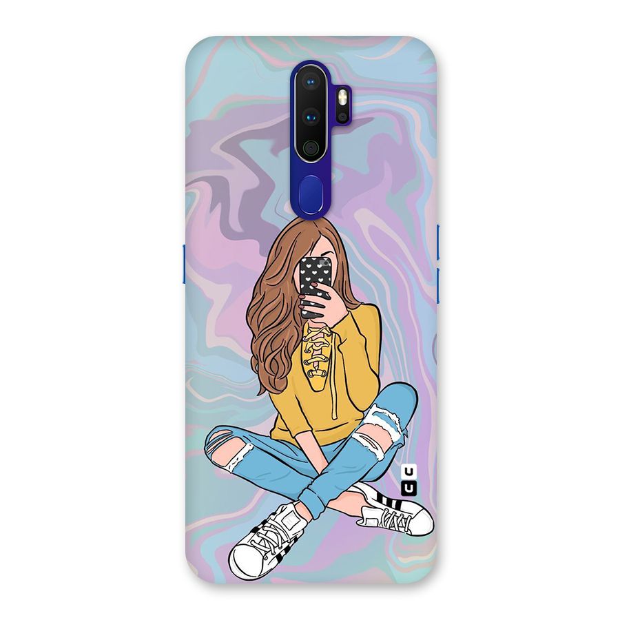Selfie Girl Illustration Back Case for Oppo A9 (2020)