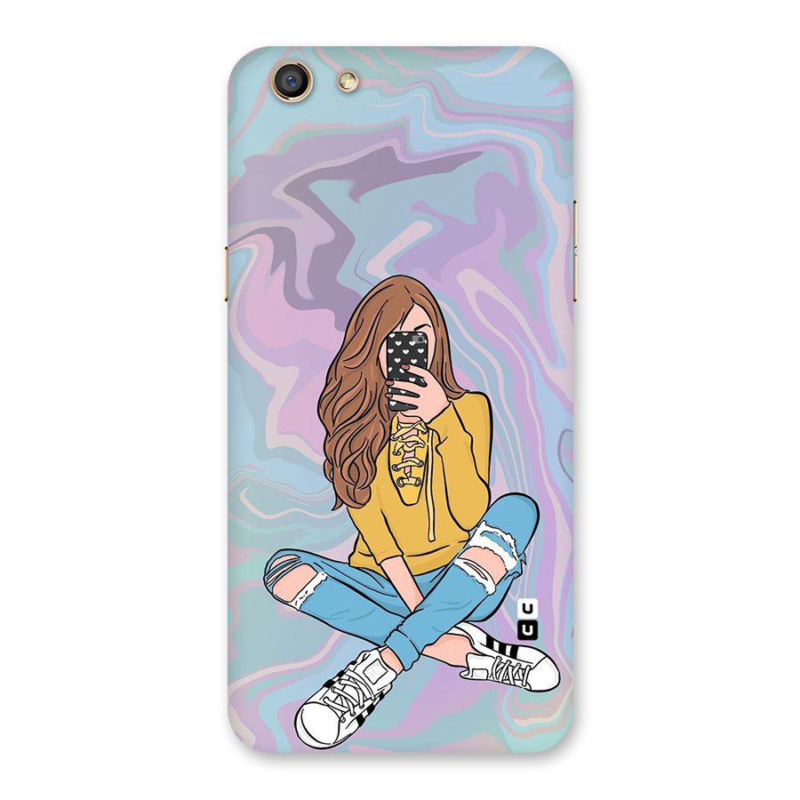 Selfie Girl Illustration Back Case for Oppo F3