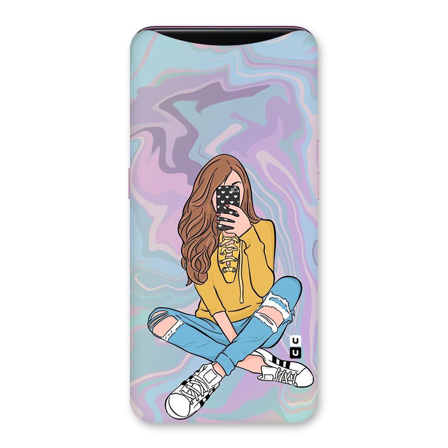 Selfie Girl Illustration Back Case for Oppo Find X